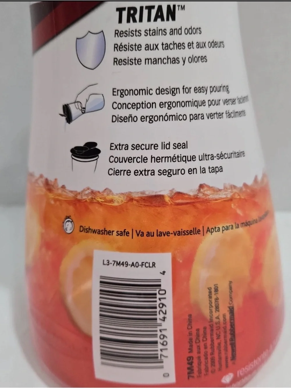 New Rubbermaid 2 qt Carafe Leak-Proof Lid BPA Free Shatter Resistant Clear 11.5